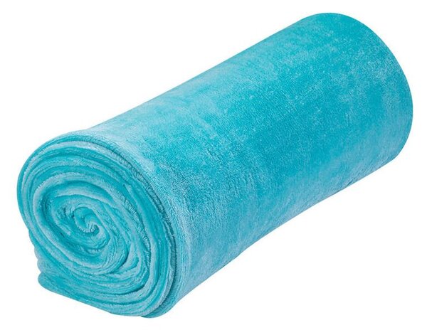 Cearceaf cu elastic din micropluş, turcoaz 90 x 200 cm
