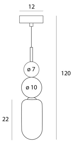 MaxLight Nova lampă suspendată 1x7 W alb-auriu P0642