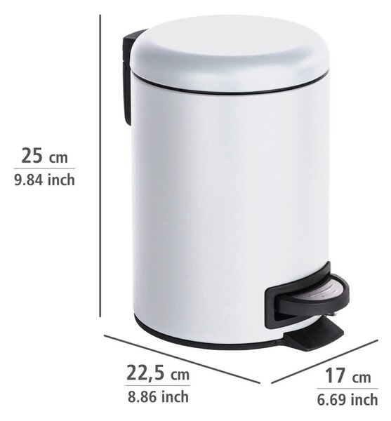 Coș deșeuri Wenko Leman, 3L, alb