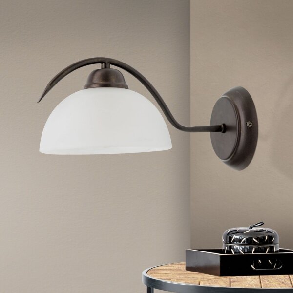 Orion - Lampă de perete RULA 1xE27/40W/230V alb/bronz