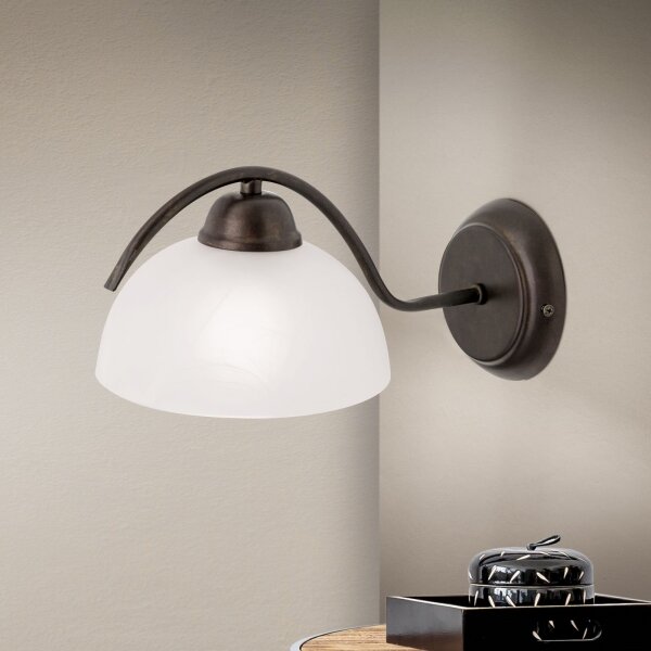 Orion - Lampă de perete RULA 1xE27/40W/230V alb/bronz