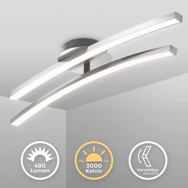 Plafonieră LED 2xLED/6W/230V, crom lucios