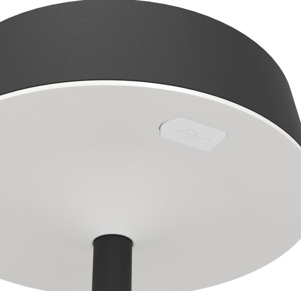 Eglo 75876-LED SIMERI lampă de birou solară reîncărcabilă, dimabilă LED/3W/5V 1800mAh IP44 negru