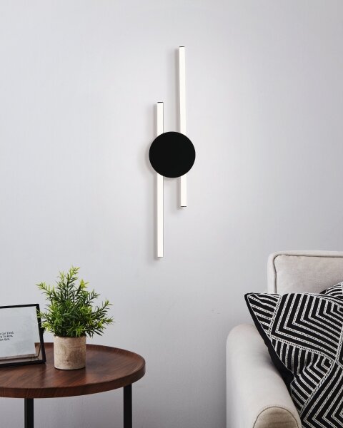 Eglo 902123 - Aplică LED de perete VENTICELLO, LED 20W/230V + LED 0,91W, neagră