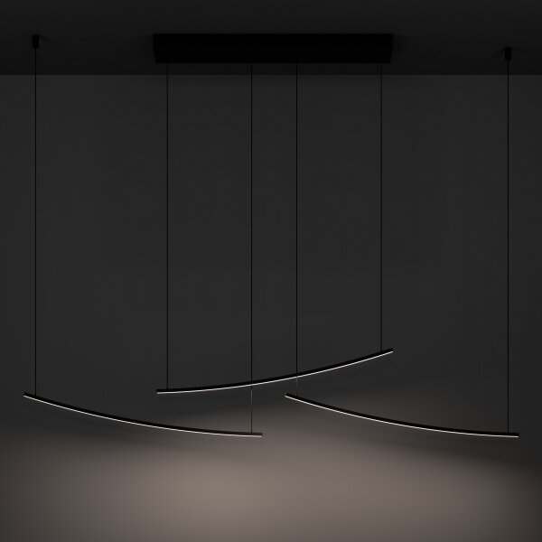 Eglo 902166 - VILLEGGI Lampă suspendată LED dimmabilă pe cablu LED/22W/230V 2700/4000/6500K neagră