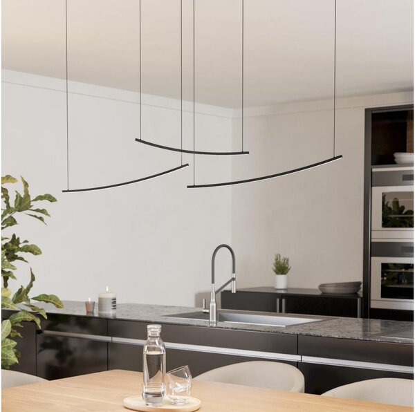 Eglo 902166 - VILLEGGI Lampă suspendată LED dimmabilă pe cablu LED/22W/230V 2700/4000/6500K neagră
