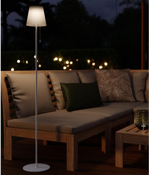 Eglo 901902 - Lampă solară de podea SCORDIANO LED/2,3W/3,7V 1800mAh IP44 albă
