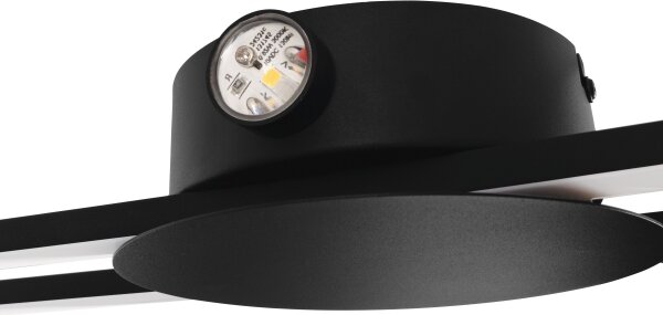 Eglo 902123 - Aplică LED de perete VENTICELLO, LED 20W/230V + LED 0,91W, neagră