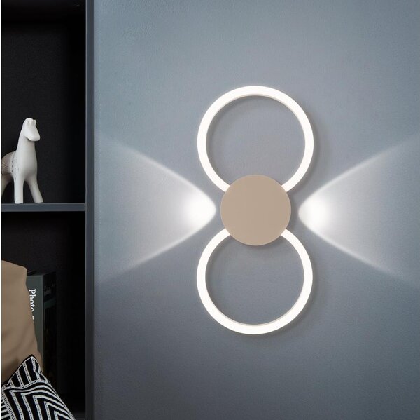 Eglo 902127 - Aplică de perete LED VENTICELLO LED/20W/230V + LED/0,91W bej