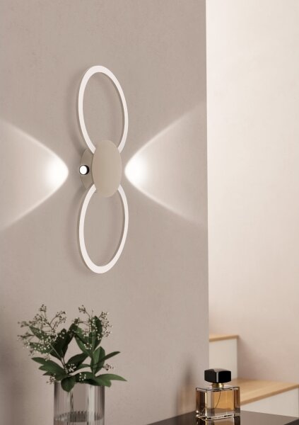 Eglo 902127 - Aplică de perete LED VENTICELLO LED/20W/230V + LED/0,91W bej