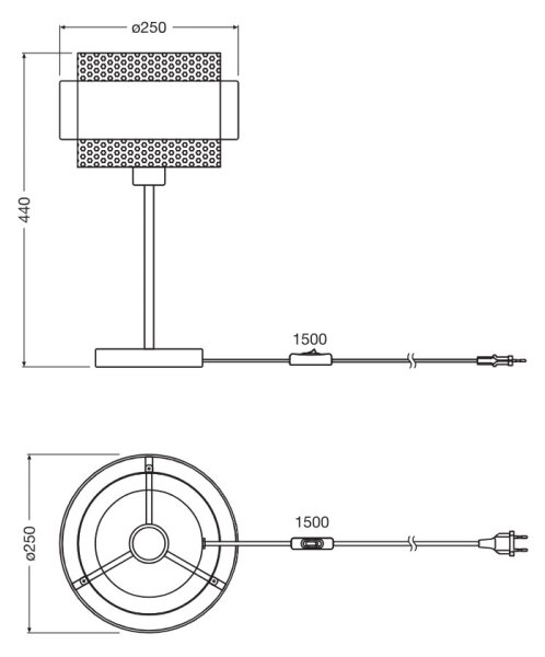 Osram - Lampă de masă DECOR HORNET 1xE27/10W/230V negru/auriu