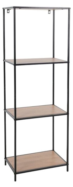 Etajeră pentru depozitare, cu 3 polițe din MDF și structura metalică, 45x30x130 cm