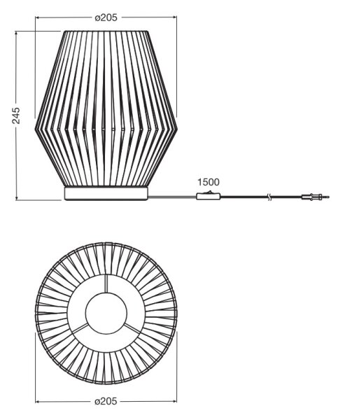 Osram - Lampă de masă DECOR STRIPES 1xE14/5W/230V bej