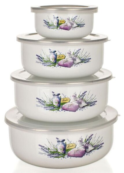 Oale emailate cu capac Lavender, BANQUET