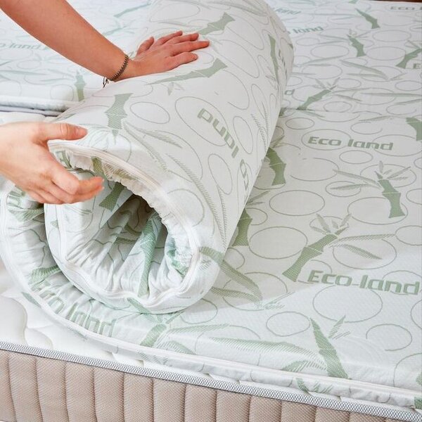 Saltea de protecţie cu spumă cu memorie BAMBOO Comfort 90 x 190 x 4 cm