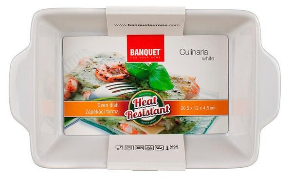 Formă dreptunghiulară de copt CULINARIA White 30 x 17 cm