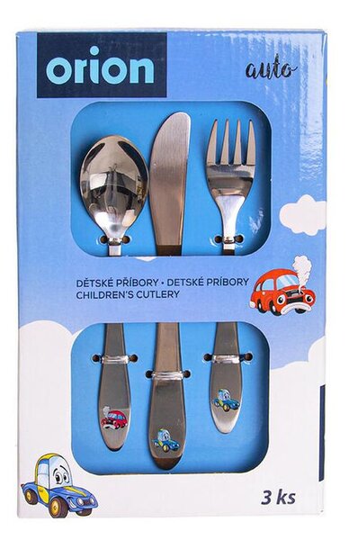 Set tacâmuri pentru copii din inox MAŞINUŢE