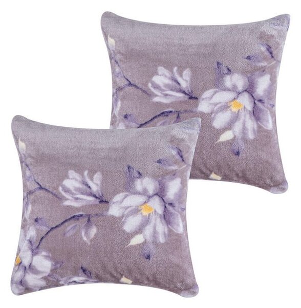 Set de 2 fețe pernuțe din micropluș DAGMAR 40 x 40 cm