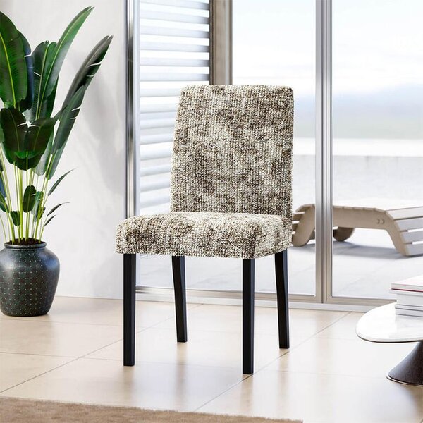 Huse bielastice MARMO bej scaun cu spatar 2 buc (45 x 45 x 50 cm)