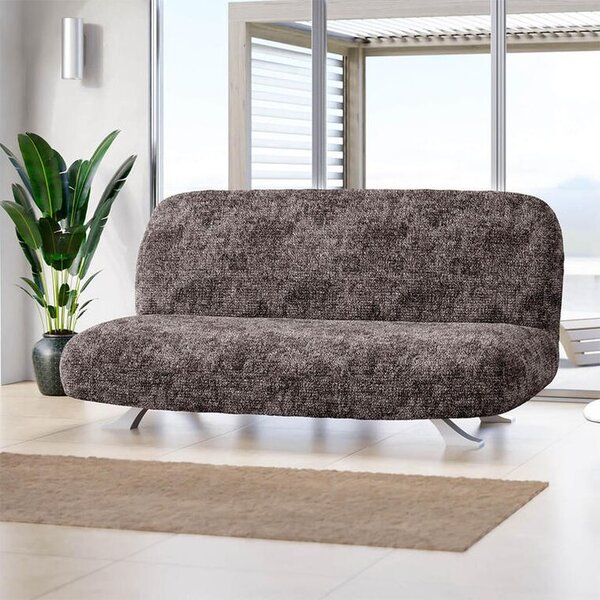 Huse bielastice MARMO maro 2fotoliu cu manere de lemn (l. 80 -140 cm)
