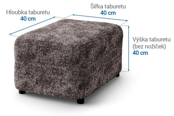 Huse bielastice MARMO maro taburet (40 x 40 x 40 cm)