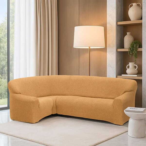 Huse super elastice RUBINIA aurii colţar (l. 340 - 540 cm)