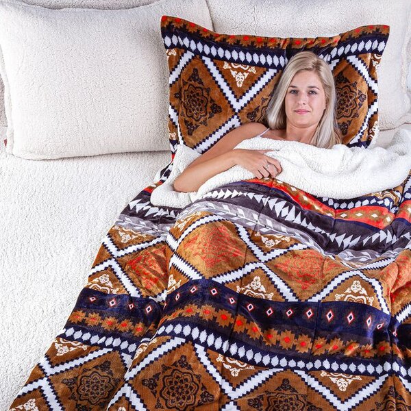 Set blăniţă miel AZTEC 2 buc