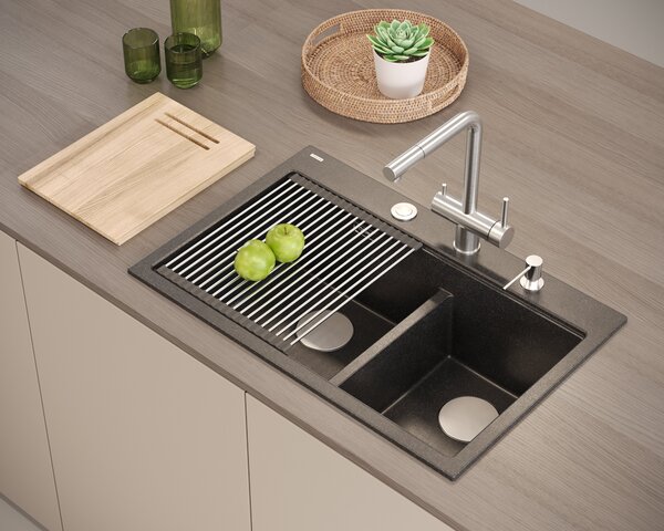 Quadron Marc chiuveta graniteq 76x50 cm negru HQM7650U8_BS