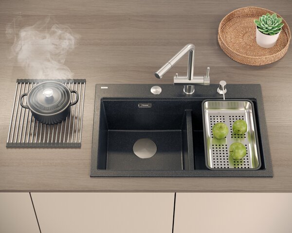 Quadron Marc chiuveta graniteq 76x50 cm negru HQM7650U8_BS