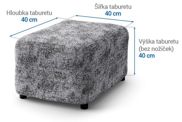 Huse bielastice MARMO gri taburet (40 x 40 x 40 cm)
