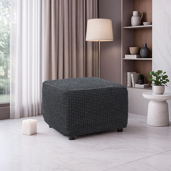 Huse super elastice RUBINIA antracit taburet (40 - 60 cm)