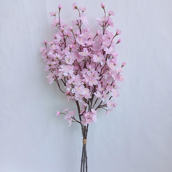 Buchet de crenguțe CIREȘ roz 78 cm, 3 buc