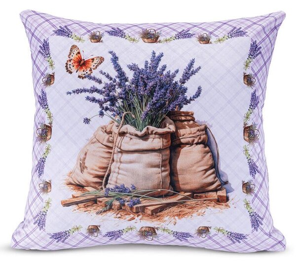 Set de 3 fețe pernuțe LAVANDĂ 45 x 45 cm