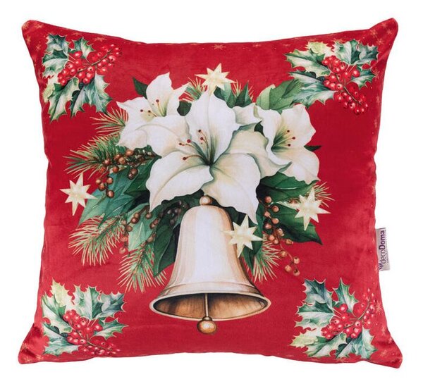 Set de 3 fețe pernuțe RED POINSETTIA 45 x 45 cm