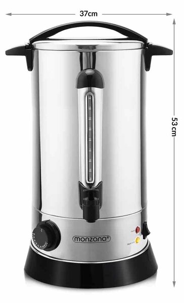 Monzana Încălzitor pentru vin/ceai COZY, 20l, argintiu