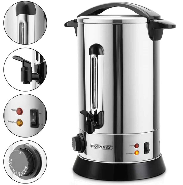 Monzana Încălzitor pentru vin/ceai COZY, 20l, argintiu