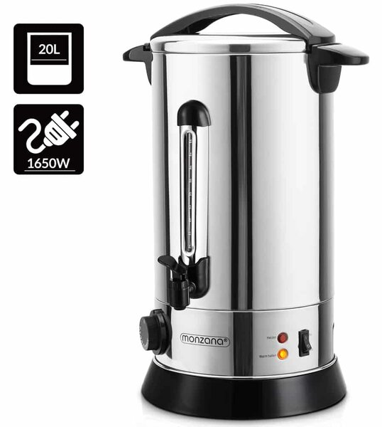 Monzana Încălzitor pentru vin/ceai COZY, 20l, argintiu