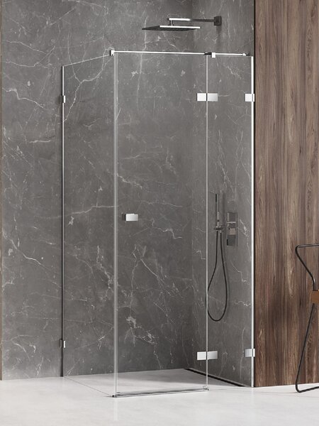 New Trendy Avexa cabină de duș 100x80 cm dreptunghiular crom luciu/sticlă transparentă EXK-1482