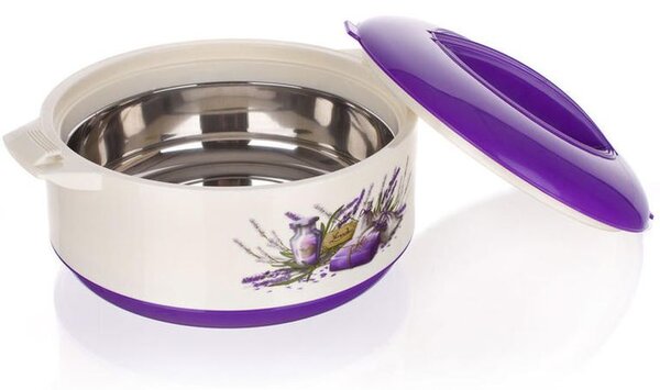 Bol termo cu capac BANQUET Lavender 2,5 l