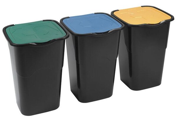 Coşuri pentru sortarea deşeurilor, set 3 buc