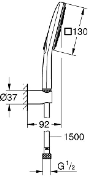 Grohe Rainshower set de duș perete StarLight Chrome 26589LS0