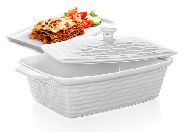 Formă dreptunghiulară de copt cu capac CULINARIA White 28 x 18 cm