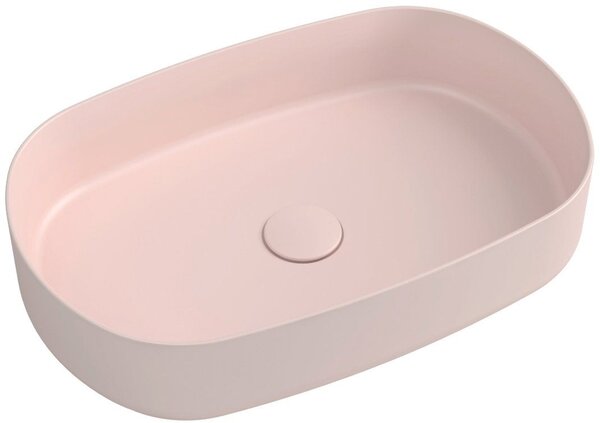 Isvea Infinity lavoar 55x36 cm ovale de blat roz mat 10NF65055-2S