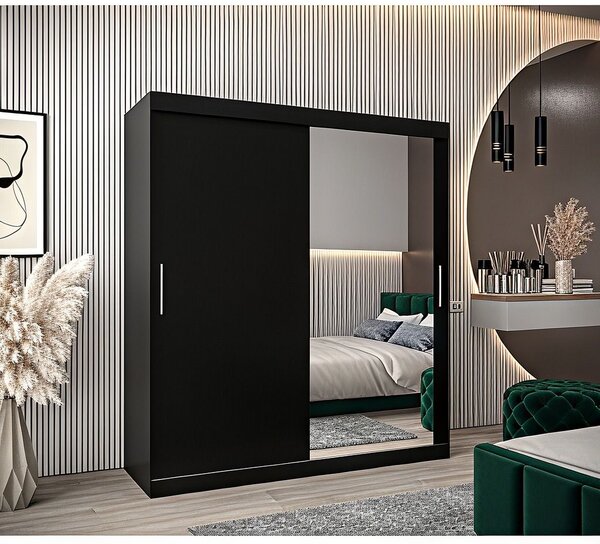 Dressing Ana, 160x60x200cm, cu oglinda, Wenge, Pal 18 mm