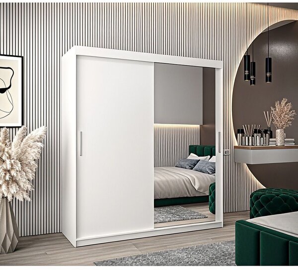 Dressing Ana, 160x60x200cm, cu oglinda, Alb, Pal 18 mm
