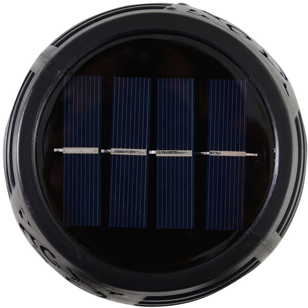 Outsunny Set 4 Lămpi LED de Exterior cu Energie Solară și Țăruși, Ø12x72 cm, Negru | Aosom Romania