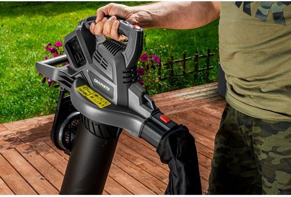 Aspirator de grădină Energy+ 36V Li-lon, 2în1, capacitate sac 35L, fără baterie 58G036 GRAPHITE