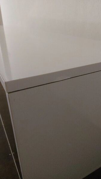 RESIGILAT- Comoda TV cu șemineu electric, Alb/Auriu, 160x40x45 cm