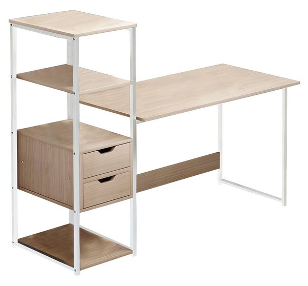 Birou cu biblioteca Zayn ΙΙ Pako World Natural 107x40x110 cm