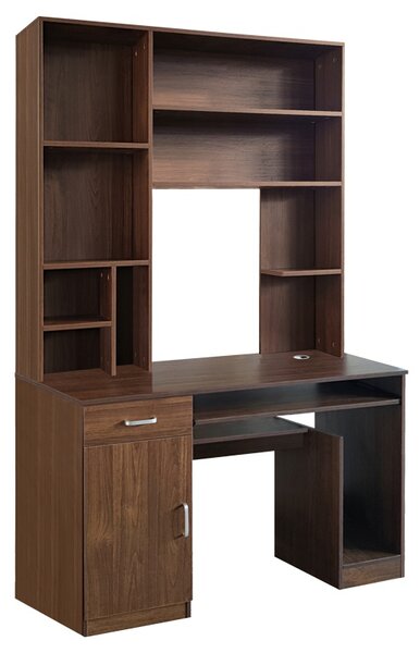 Birou cu biblioteca Novelty Pako World Nuc 120x55x182 cm